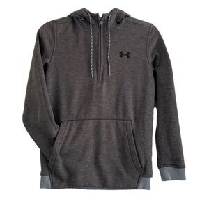 Ladies Under Armour Cold Gear grey 1/2 zip hoodie size S
